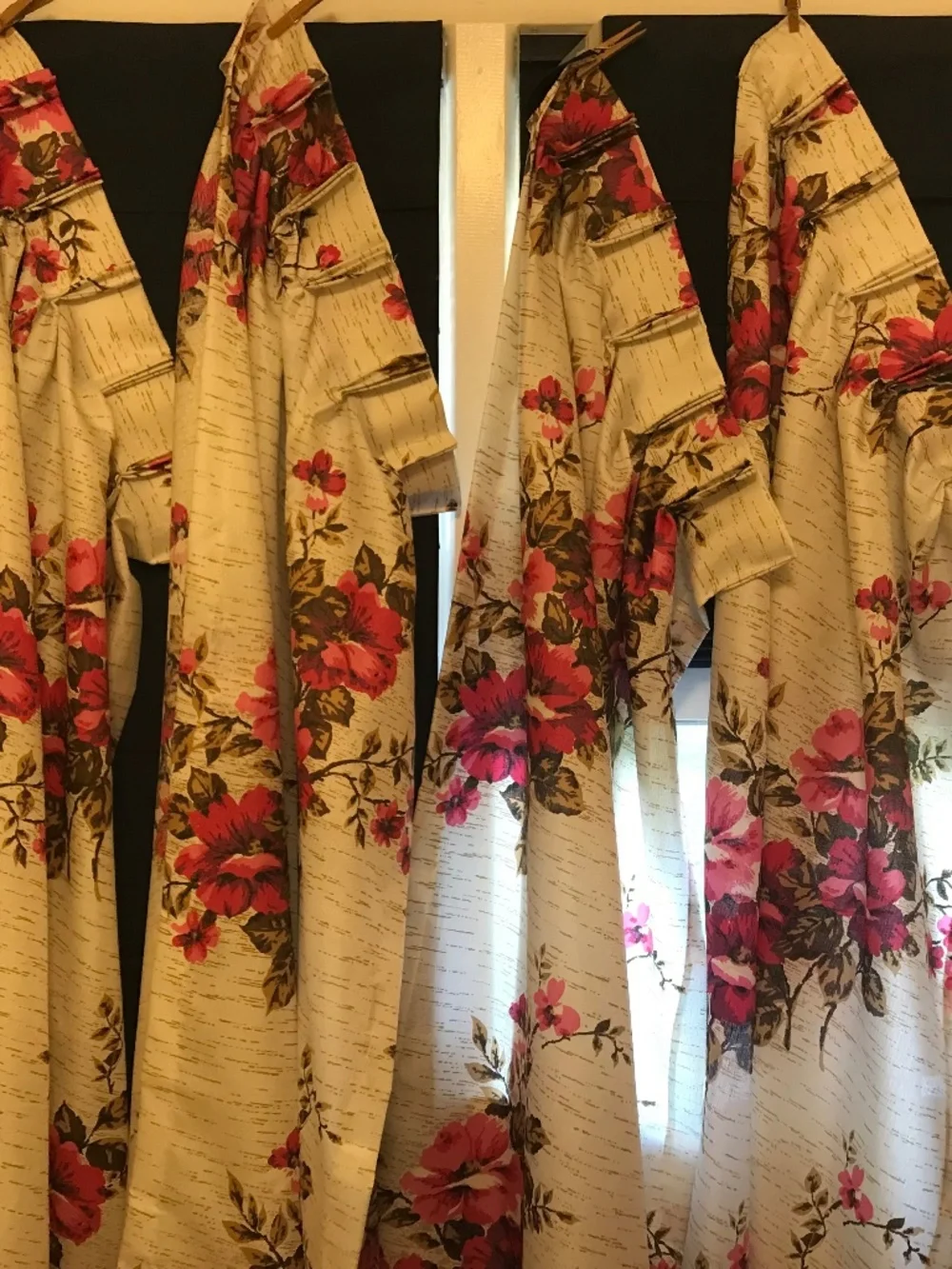 Handmade Vintage Draperies-Four Panels
